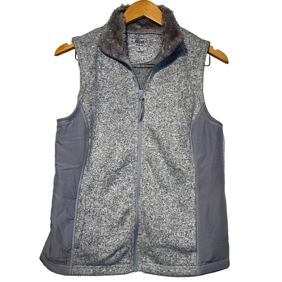 BASS Light Weight Soft Zipper Vest in Light Gray Size Small - Picture 1 of 7